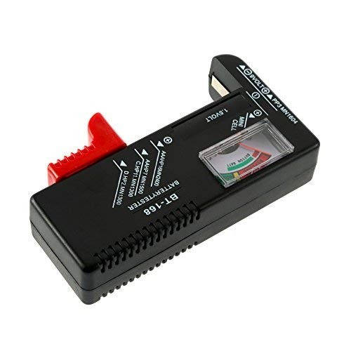 2 Pack Battery Tester Universal Checker for AA AAA C D 9V 1.5V Batteries Button