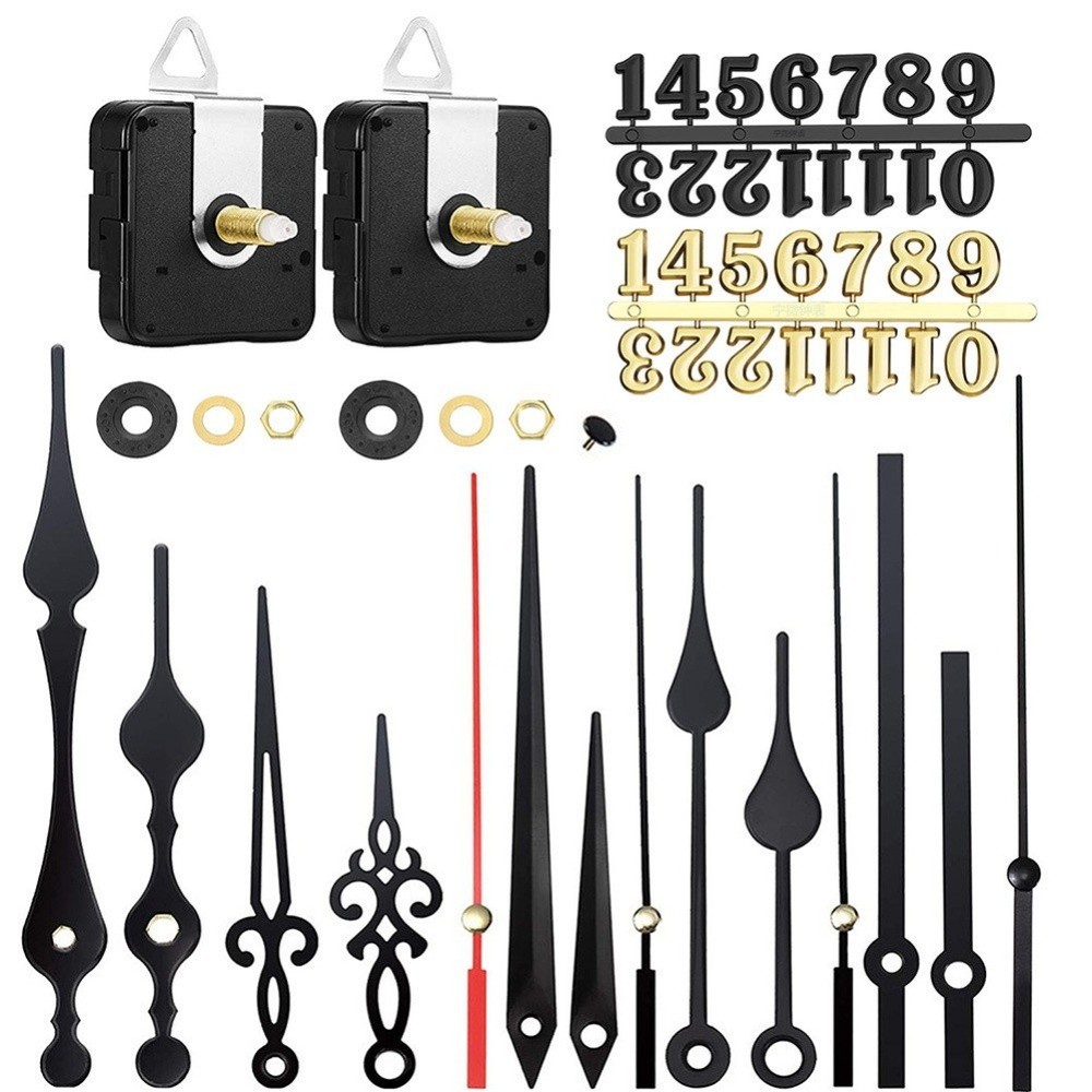 Silent Clock Repair Kit with Five Sets of Hands for Custom Clock Making