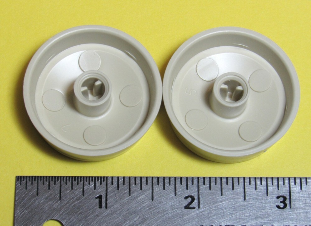 (2) Ivory D-Shaft 38X13 Leviton Knobs for Volume Control Russound, M&S, etc