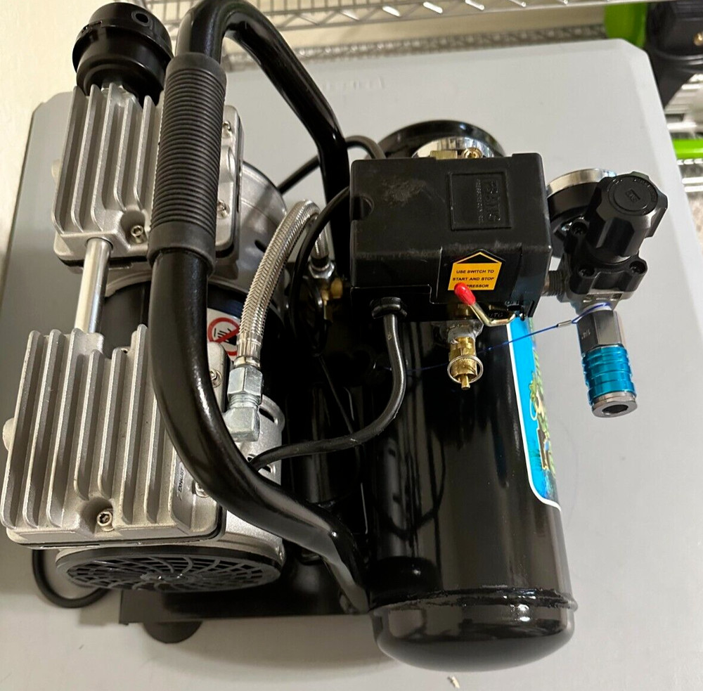 Hookah diving compressor "Reef Cutter" 5.2cfms w 100' hose & Reg 120 volt