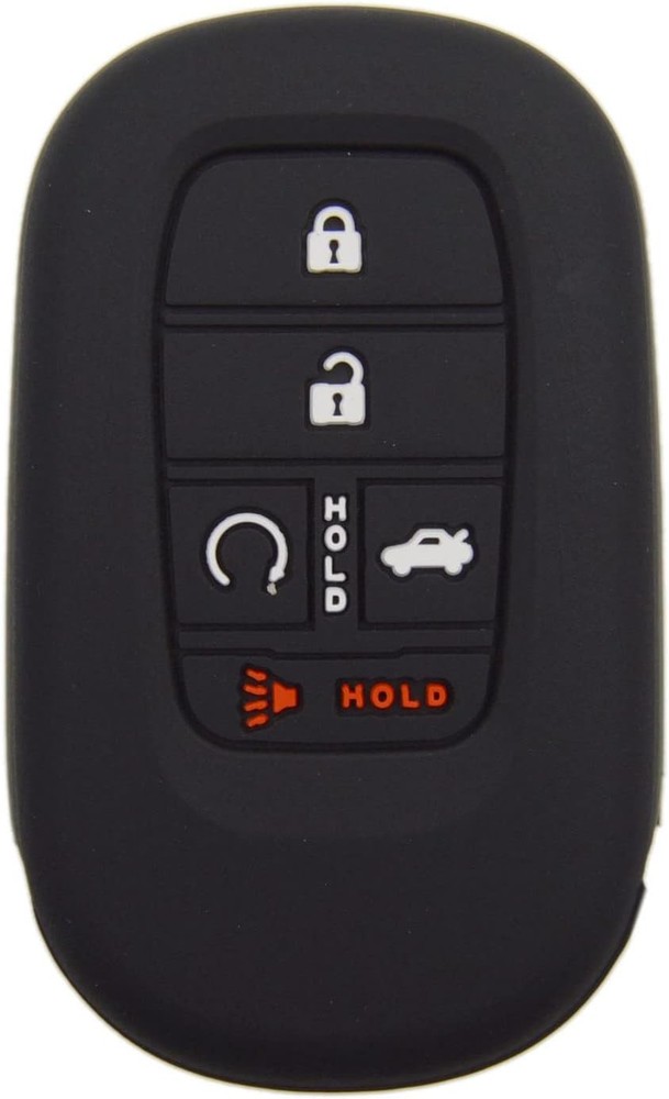 Silicone Keyless Entry Remote Control Key Fob Cover Case Protector Black+Gray