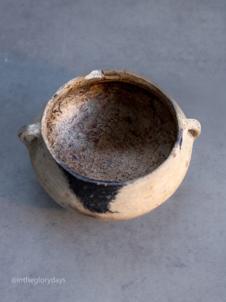 Hand Built Primitive Revival Pottery Bowl Earthenware Rustic Southwest Style