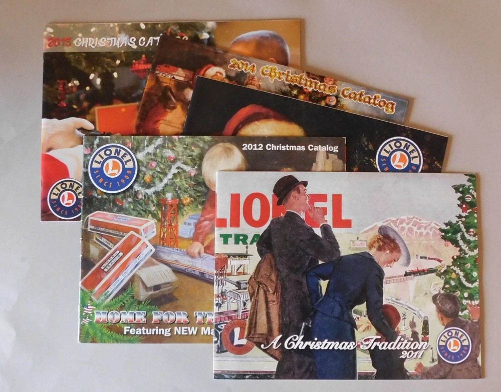 LIONEL CHRISTMAS CATALOGS – 2011-2015 - MODEL TRAIN PRODUCTS – 5 YEARS