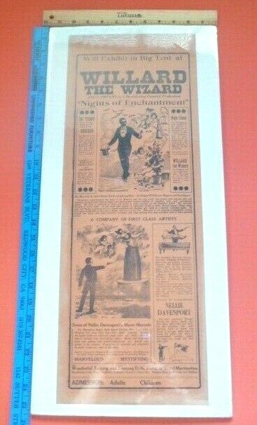 Vintage Original Magic Poster          Willard the Wizard