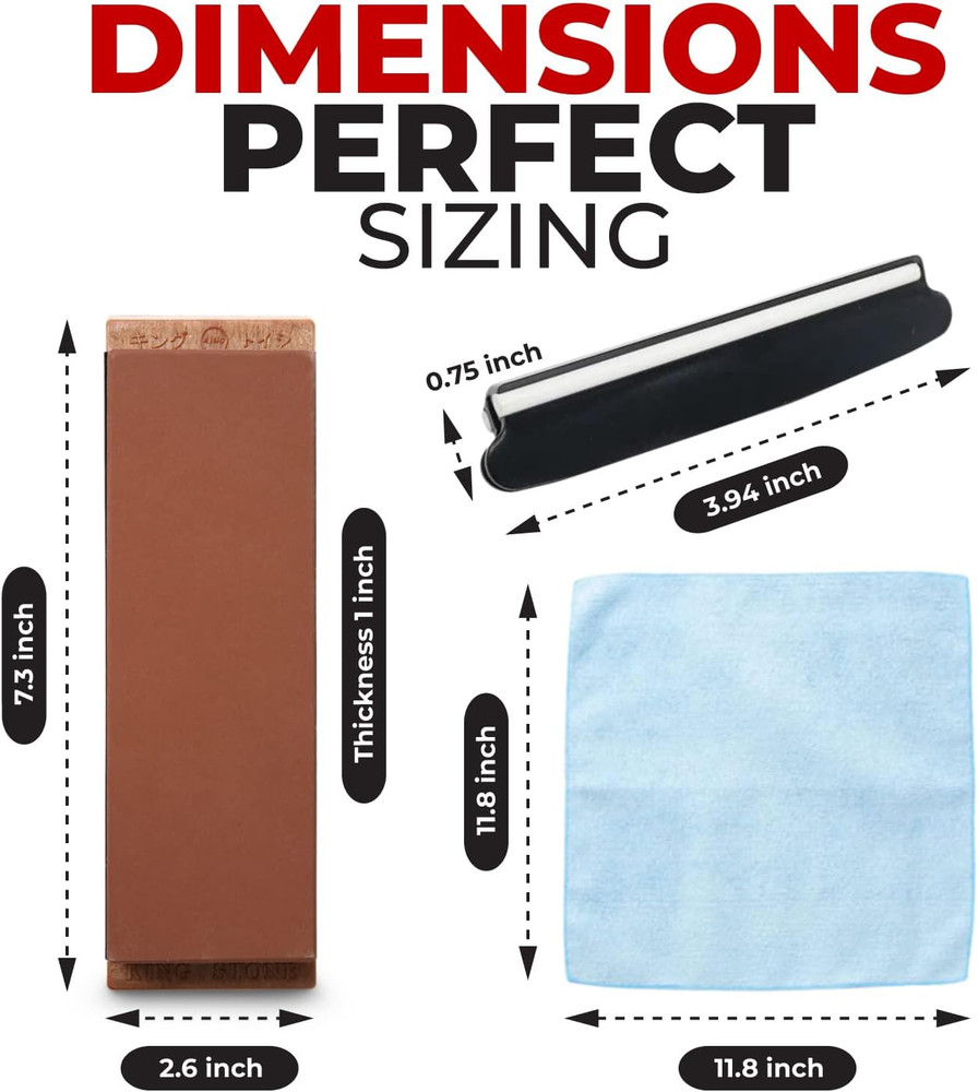 Whetstone Starter Set Include 1000/6000 Grit Combination Whetstone Made in Japan