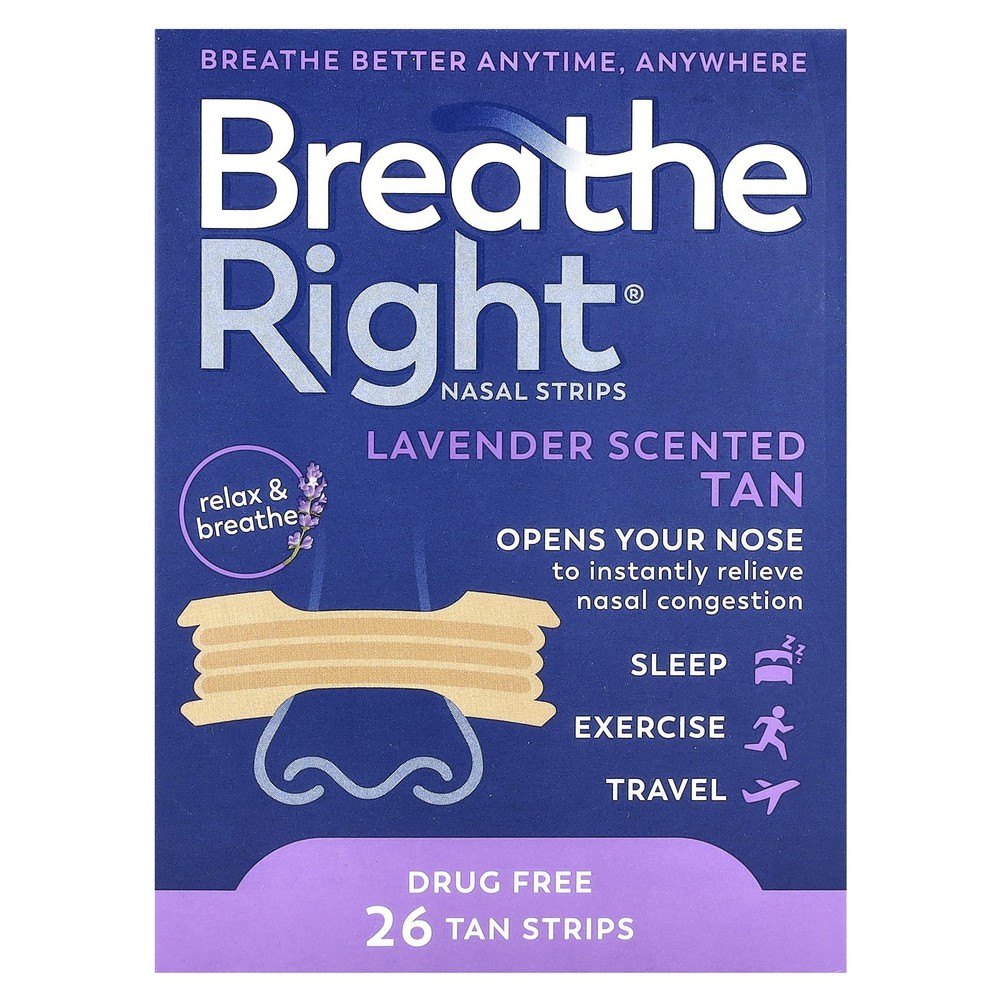Nasal Strips, Lavender, 26 Tan Strips