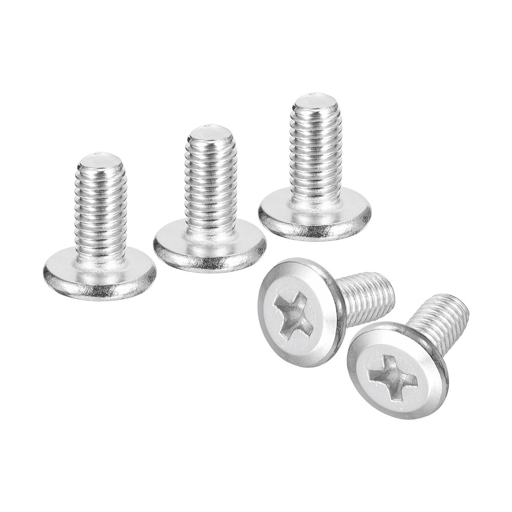 M5x10mm Flat Round Head Phillips Head Screw, 50Pcs Phillips Drive Machine Screw