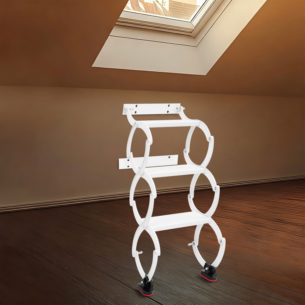 Wall Mounted Folding Ladder Telescoping Step Ladders Retractable Folding Stair