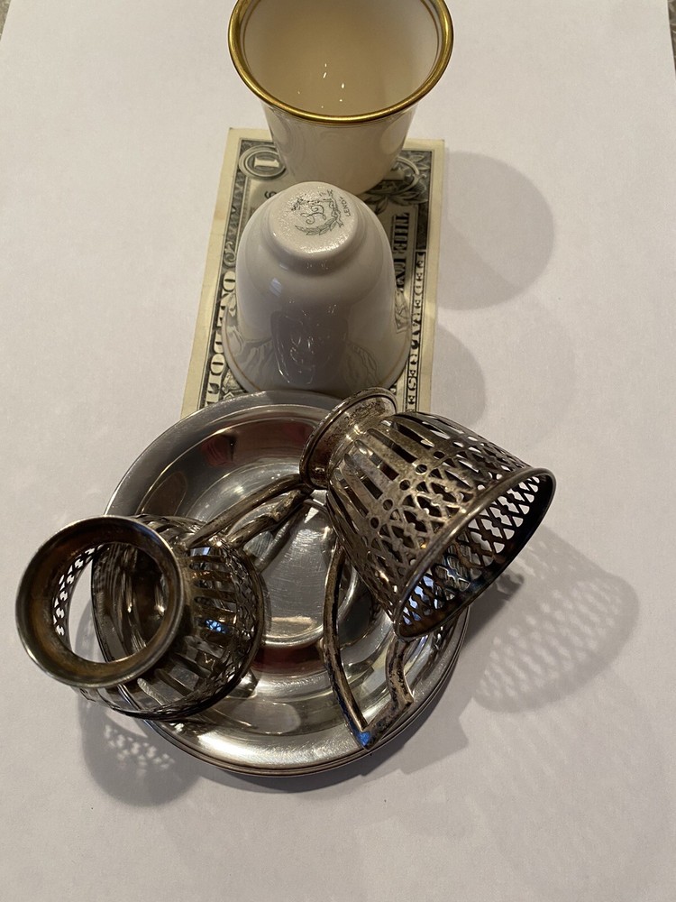2 STERLING SILVER DEMITASSE CUPS