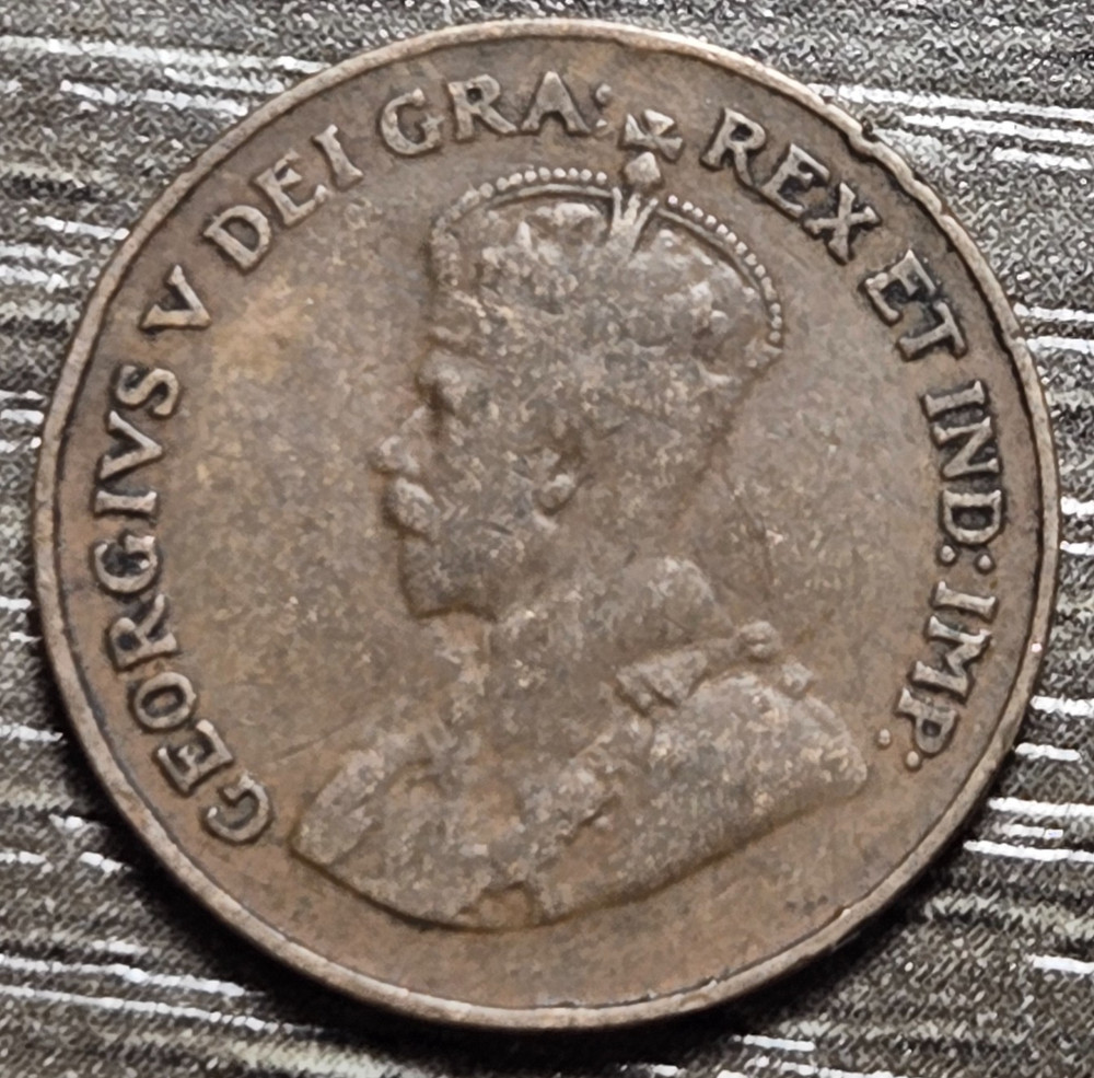 1929 CANADA 1 CENT PENNY King George V