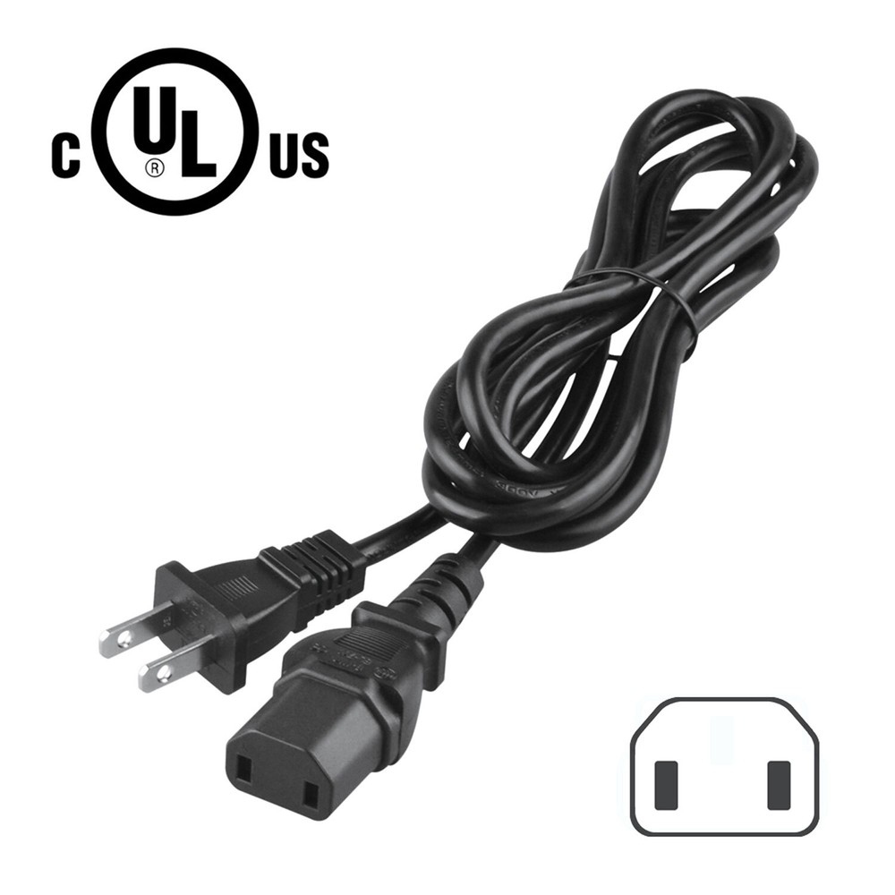 UL 6.6ft AC Power Cord Cable Lead For Various Rotel Components 2-Prong Plug