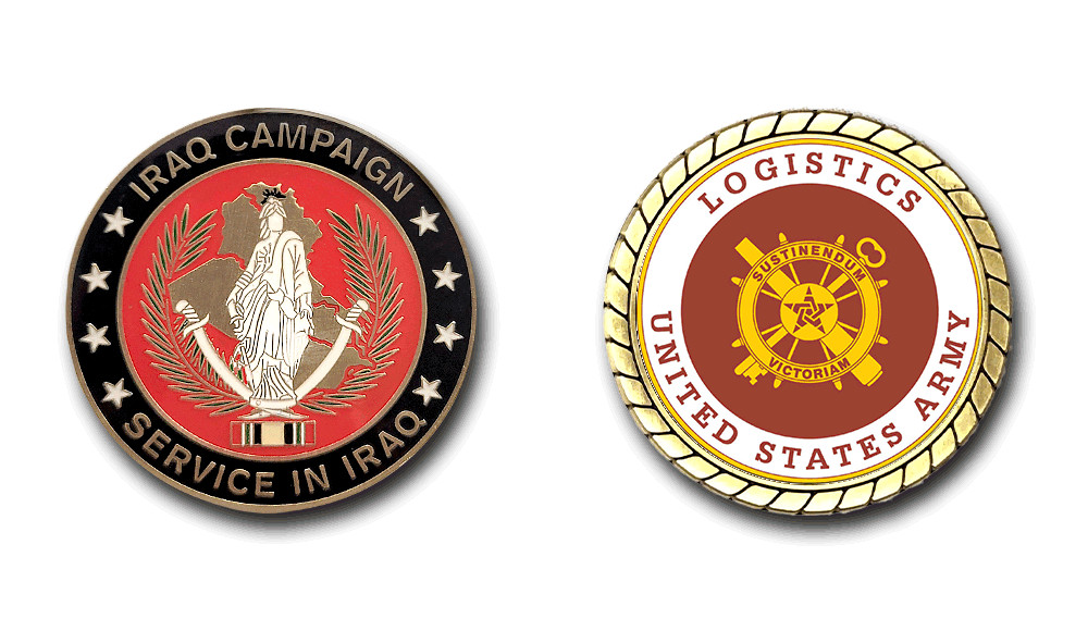 US Army Logistics Iraq Service Challenge Coin