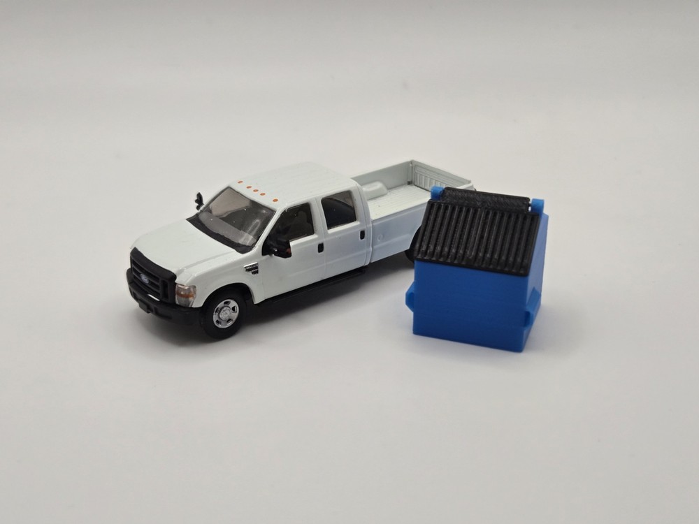 1/87 Scale 8 Yard Dumpster in Blue