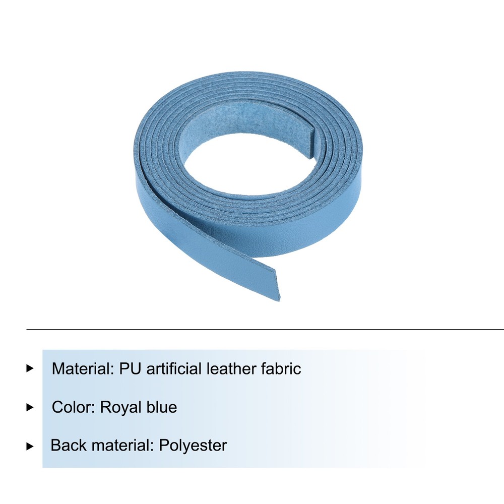 Leather Straps Strip Belt 1.2cm(0.5" Width) Leather Strips Blue