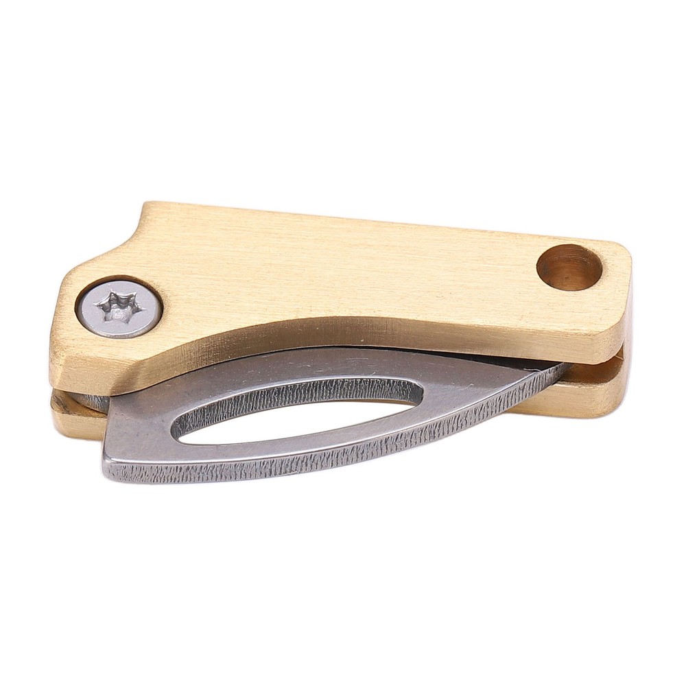 Brass Mini Knife Foldable Multifunction Keychain Tiny Knife For Package Openning
