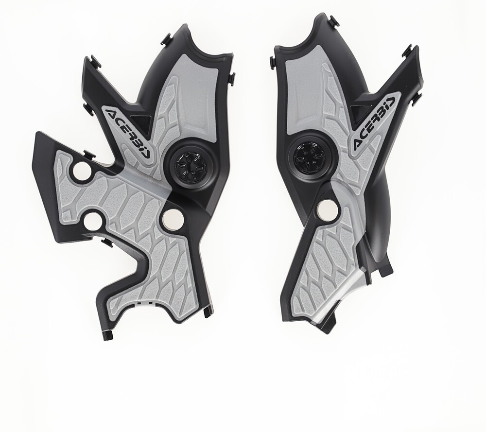Acerbis X-Grip Frame Protectors - Black/Silver - 2911461001