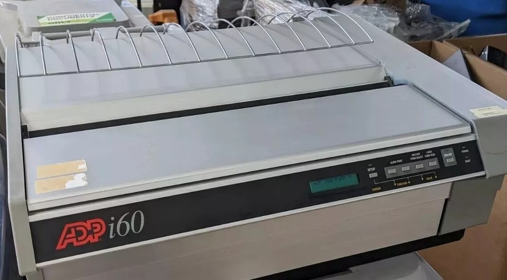 ADP i60 Forms Printer Tractor Fed Dot Matrix Multipart Forms Impact Printer RAL1