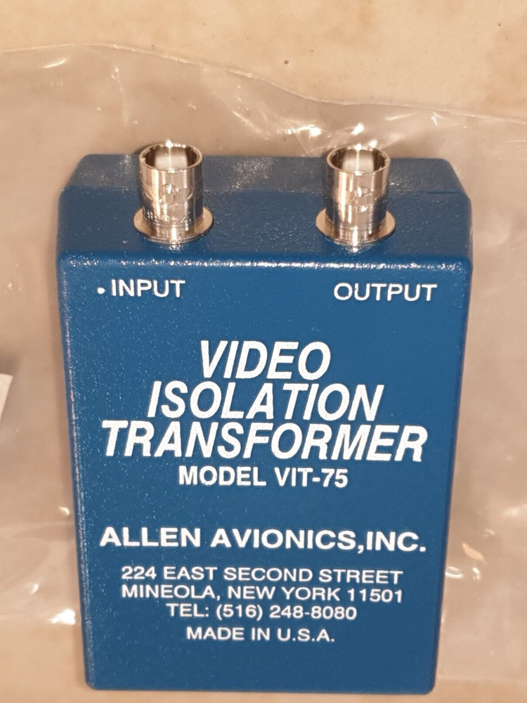 Allen Avionics, VIDEO ISOLATION TRANSFORMER, MODEL VIT-75