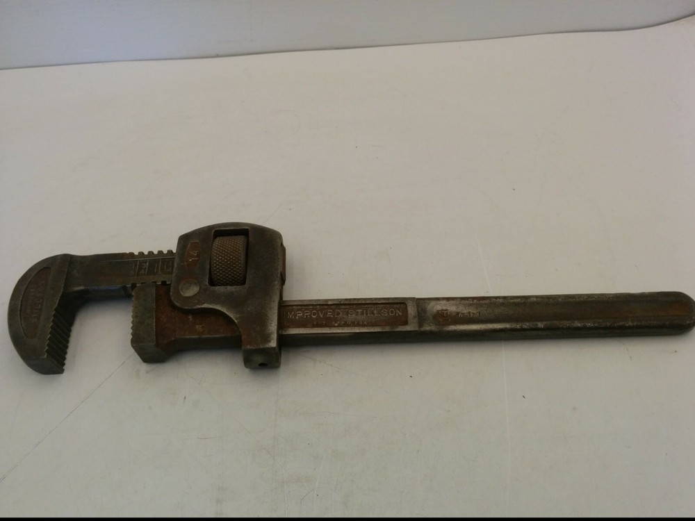 VINTAGE THE RIDGE TOOL CO. IMPROVED STILLSON #14 PIPE/MONKEY WRENCH