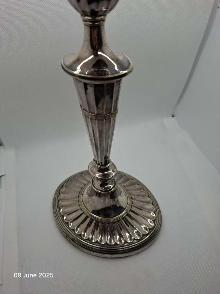 Antique Silver Plate Old Candlestick Holder