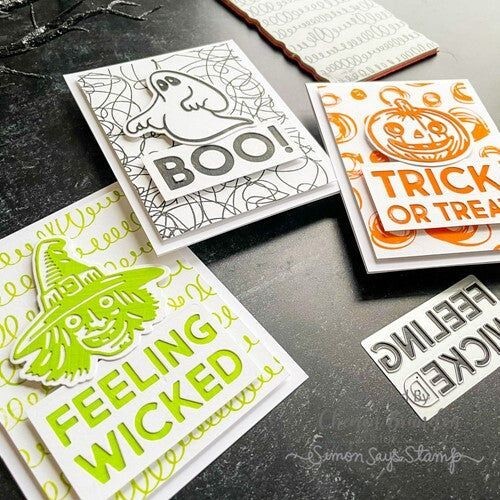 BOLD TEXT HALLOWEEN -Sizzix Thinlits-Tim Holtz Dies-Spooktacular Sayings-Craft