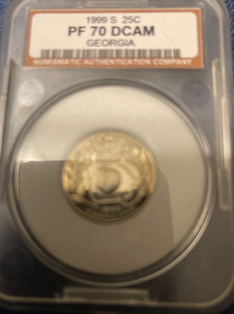 1999 S25 Cent PF70 Georgia DCAM NAC