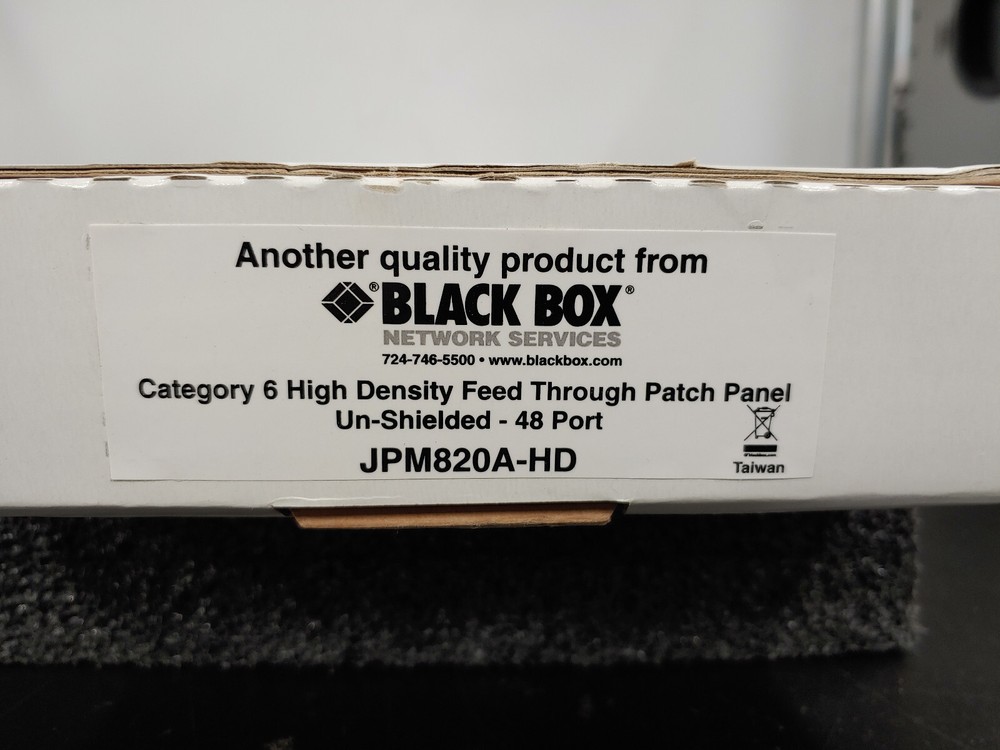 BLACK BOX JPM820A-HD Category 6 High Density Feed Through Patch Panel 48 Port