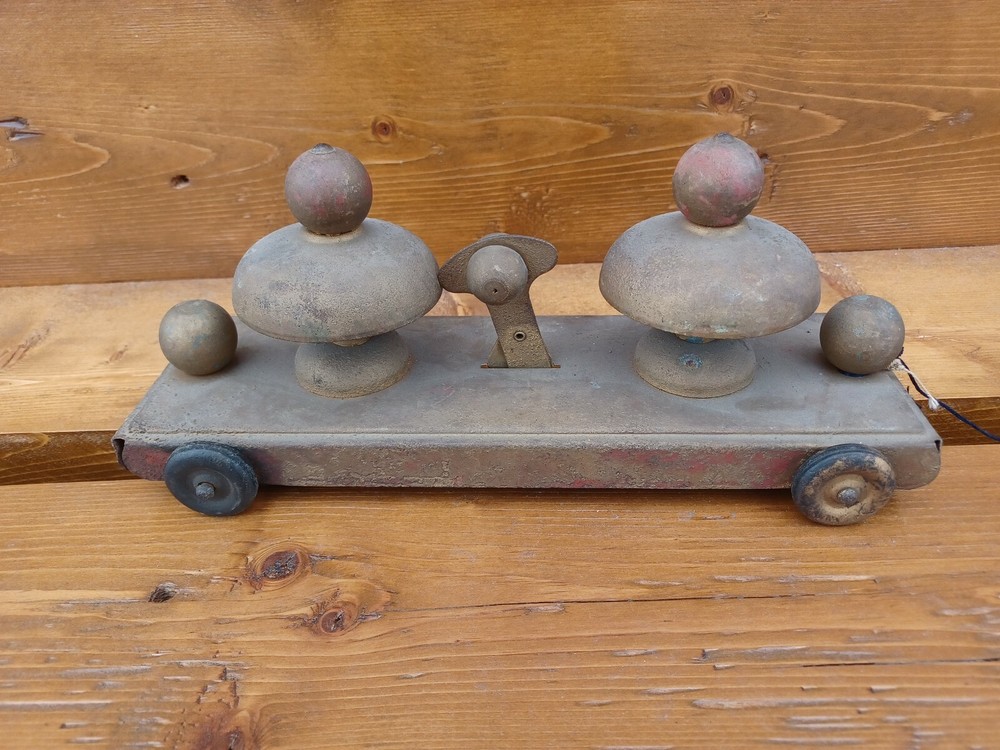 Antique Two Bell Pull Toy Works