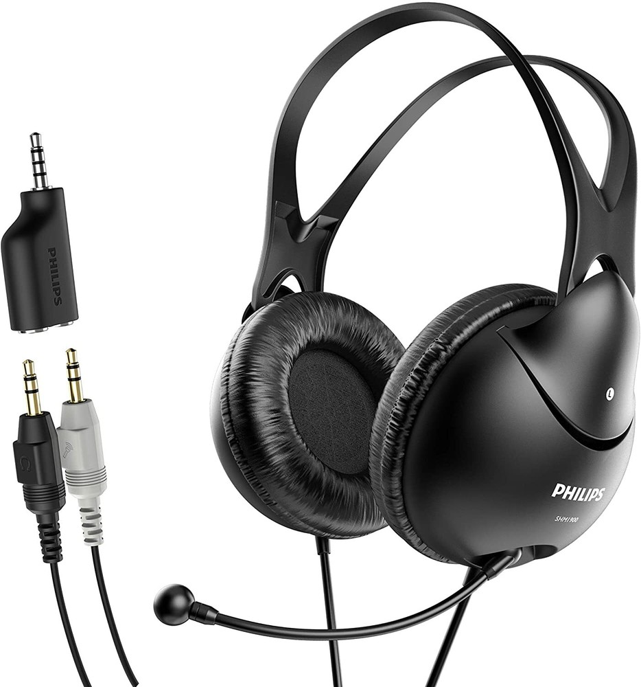 Wired Headset with Microphone Echo Cancelling Lightweight Headset PHILIPS M1900