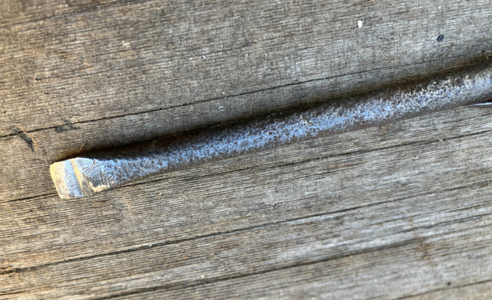 Antique 6" Blacksmith Made Twisted Iron Screwdriver