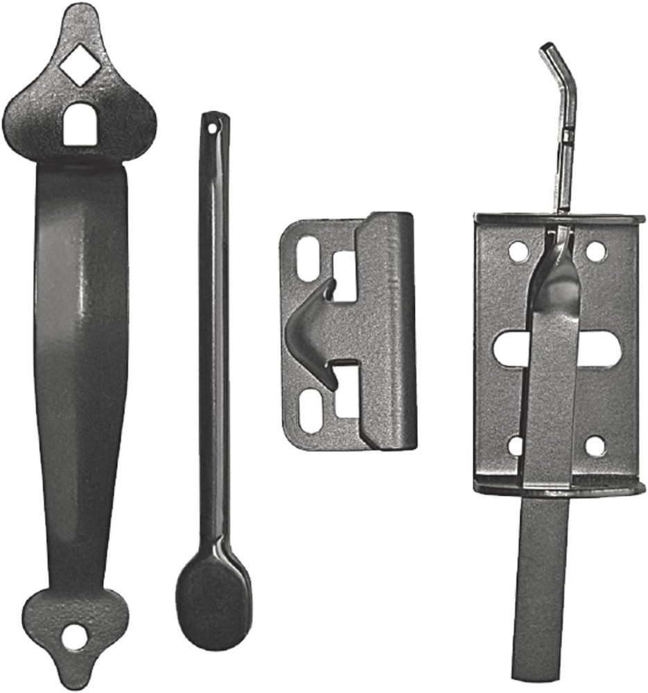 Nuvo Iron Black Galvanized Steel 6" Thumb Latch - Gate Hardware