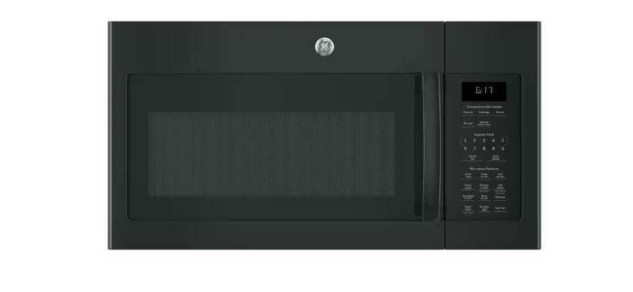GE 1.7 cu. ft. Black Over the Range Microwave