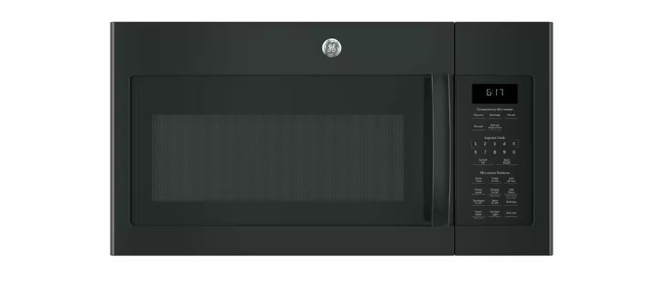 GE 1.7 cu. ft. Black Over the Range Microwave
