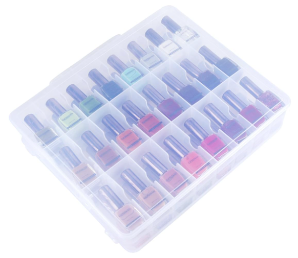 Universal Nail Polish Storage Holder Organizer For 48 Bottles Adjustable Divider
