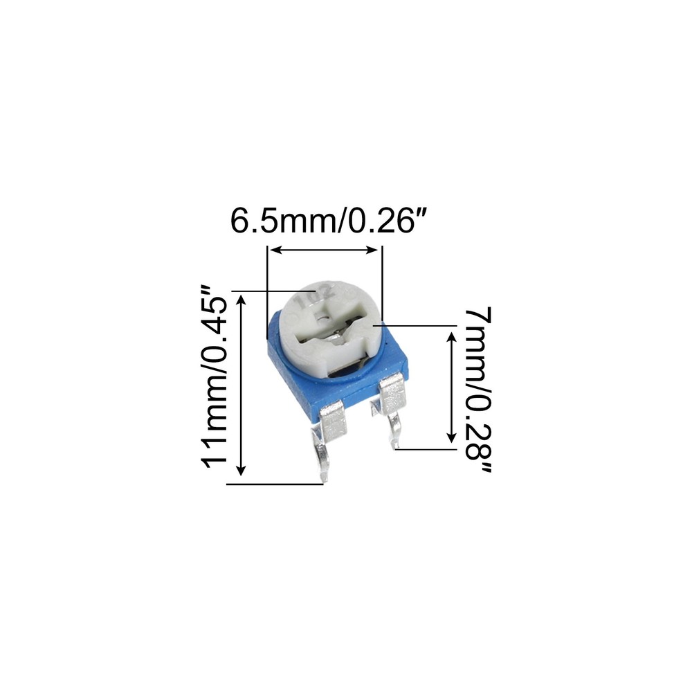 Variable Resistor Assorted Kit 100pcs 500R to 1M Ohm Trimmer Potentiometer