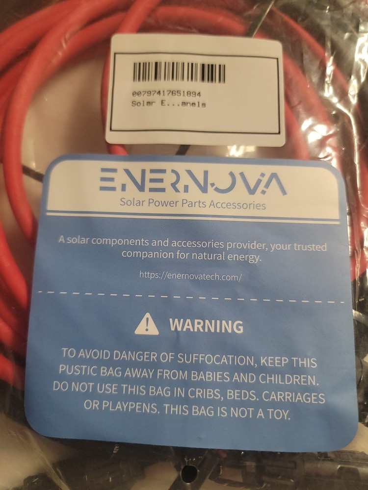 Enernova solar extension cables