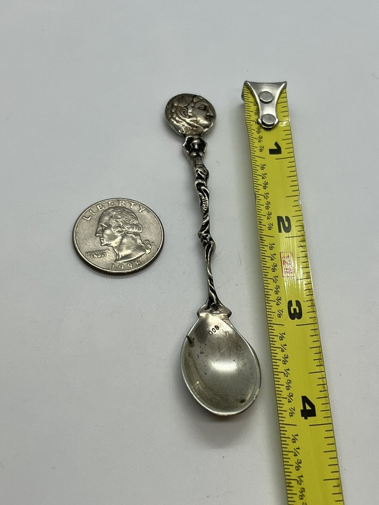 Vintage 800 silver small decorative spoon