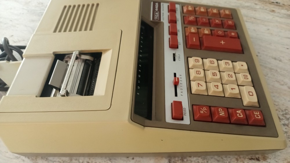 Vintage TCA Calculator Register, Model 404A