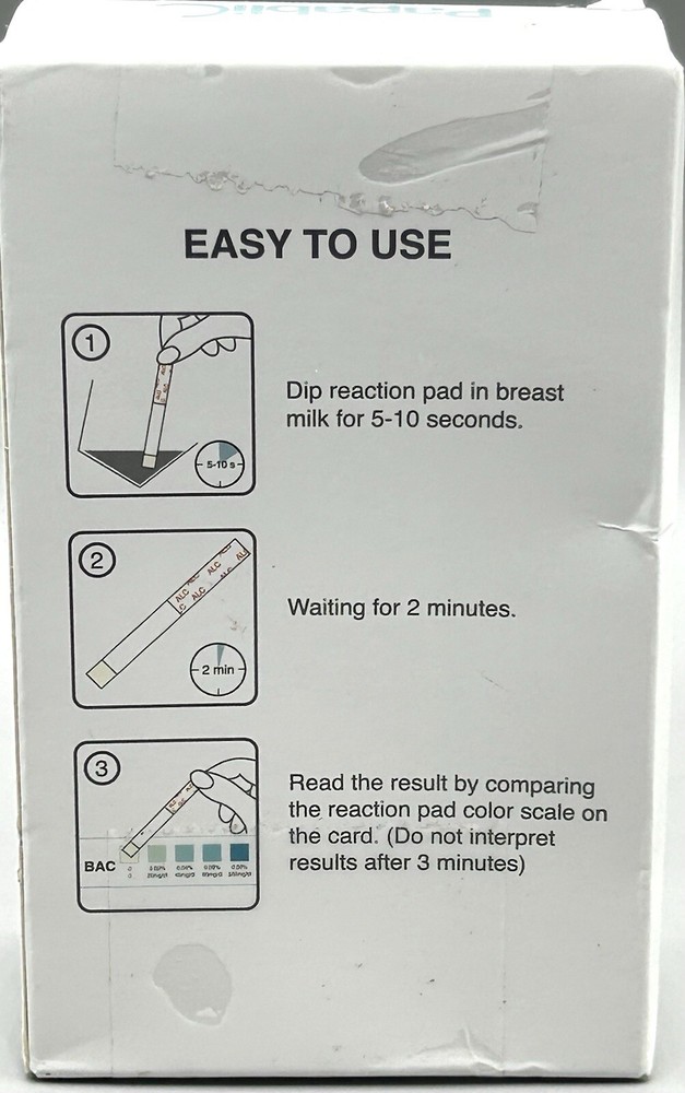 Papablic Breastmilk Alcohol Test Strips - Test & Safe 24 Strips