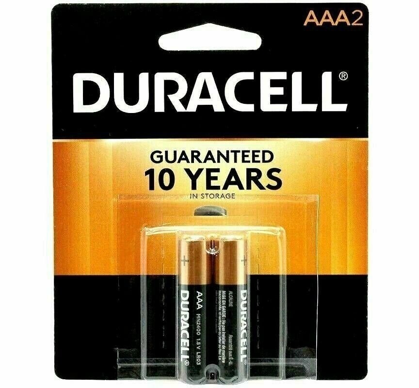 Duracell AAA 2 Pack Coppertop Alkaline Batteries