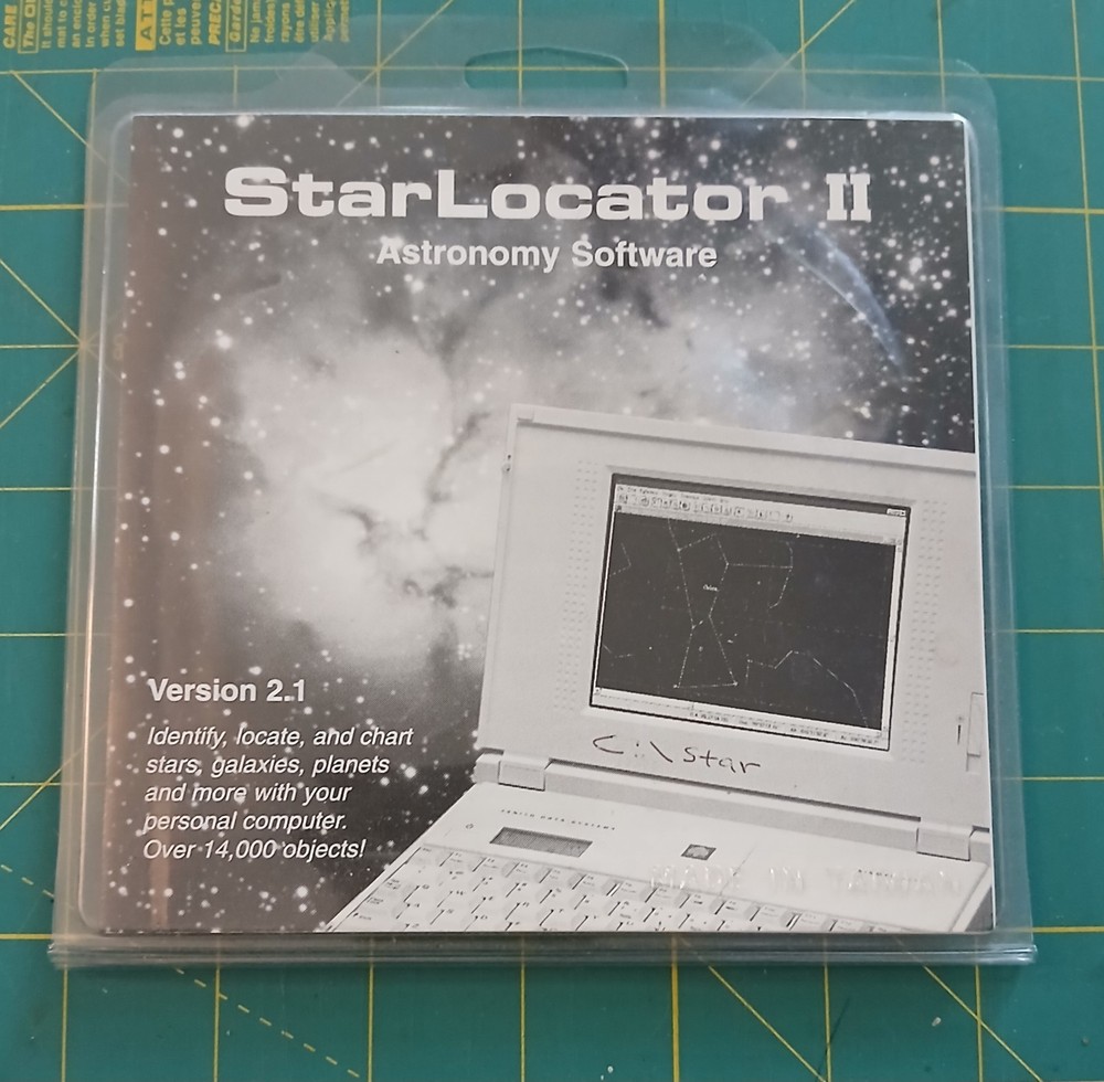 Vintage Star Locator 2 Program Floppy Disk Astronomy Software Meade Space