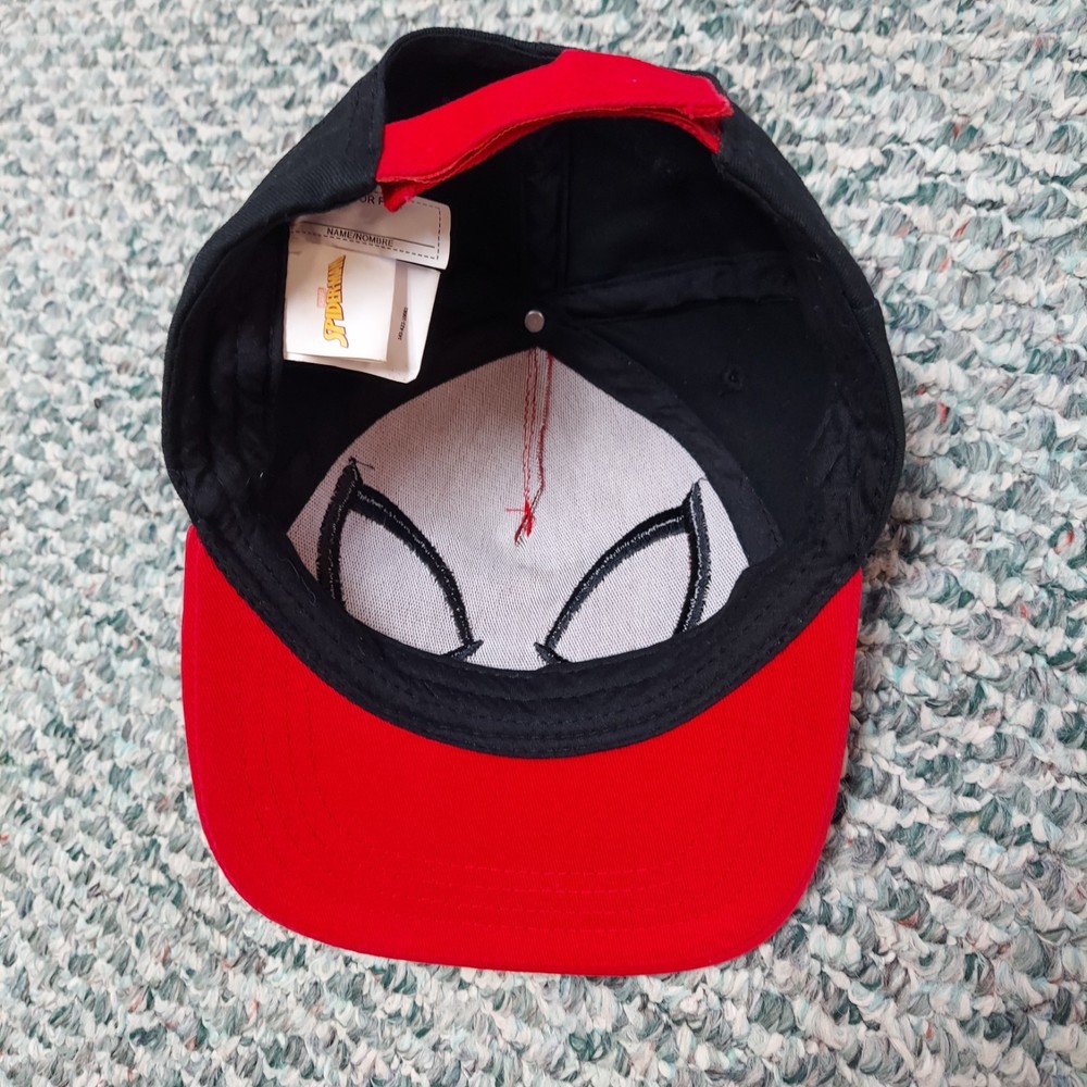 Marvel Spiderman Hat Black & Red Adjustable Berkshire Fashions