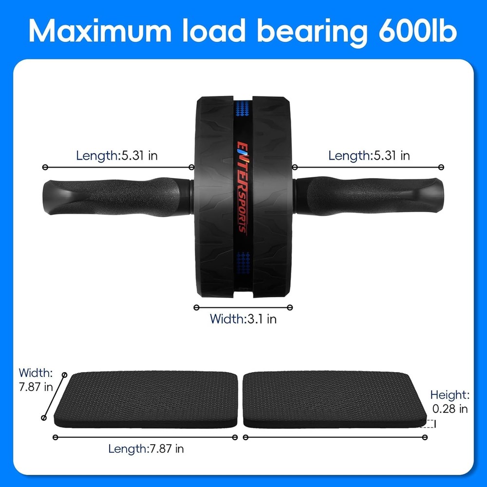 Ab Roller Wheel for Abs Workout - Abdominal Exercise Equipment with 2 Knee Pads