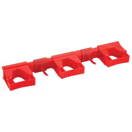 Vikan 10114 Tool Wall Bracket, 16 1/2 In L, Red