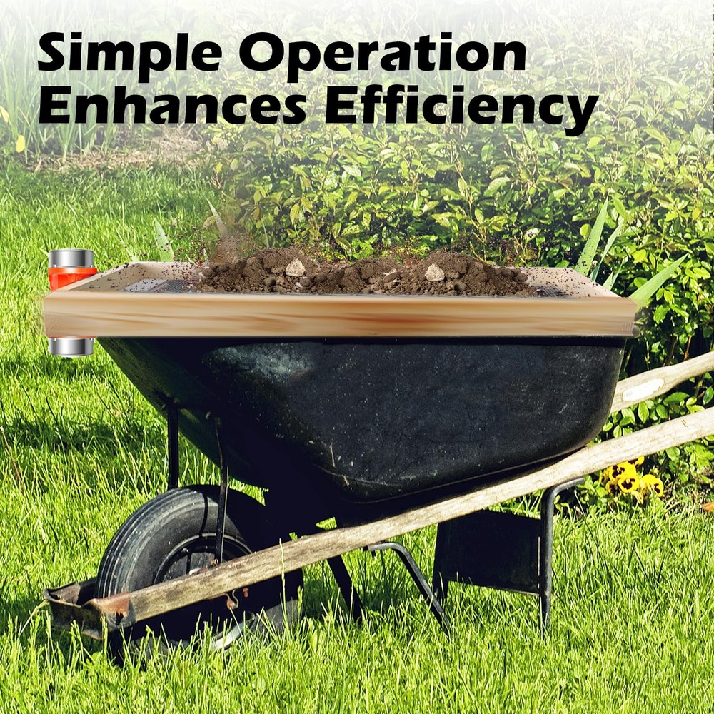 Soil Sifter with Vibration Motor and Switch for Gardening, Multi-Purpose Soil...