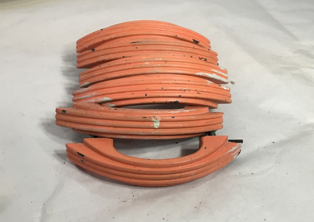 Vintage Drawer Pulls, Painted, Mid Century Modern. ~37 total