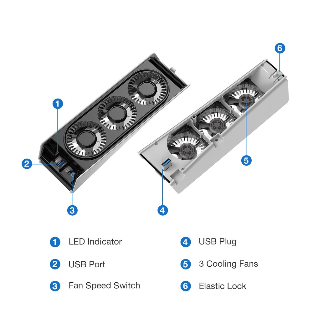 Quiet cooling fan for game console