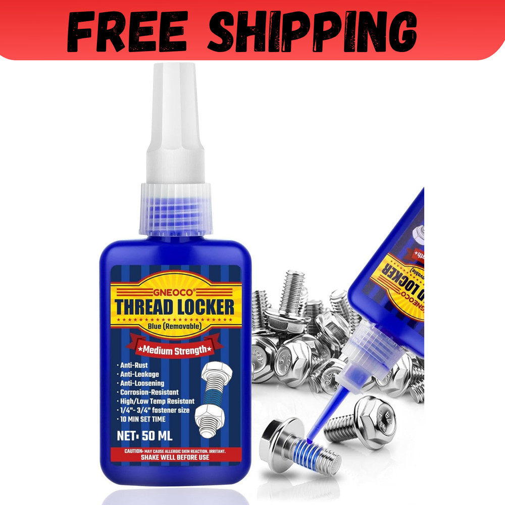Threadlocker Blue, Thread Lock Medium Strength Lock Tight for Nuts, Bolts, Faste