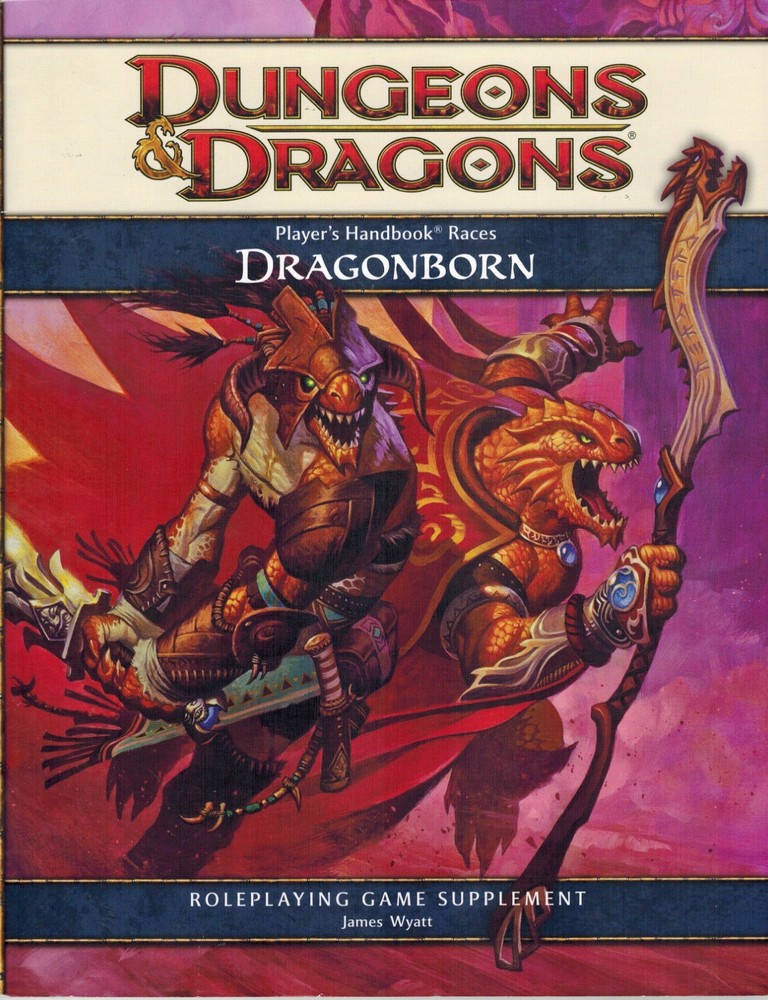 Players Handbook Races Dragonborn 4e 4th Dungeons & Dragons D&D DnD 2010