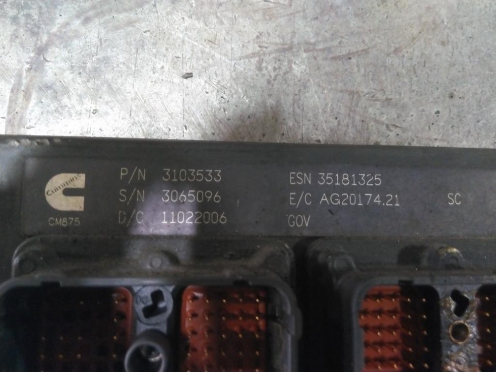 Replaces 2007 CUMMINS ISM-330E ENGINE CONTROL MODULE (ECM) , MD